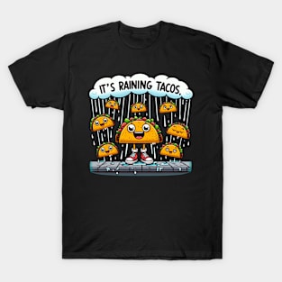 It's Raining Tacos Funny Taco Lovers cinco de mayo kids girls boys T-Shirt